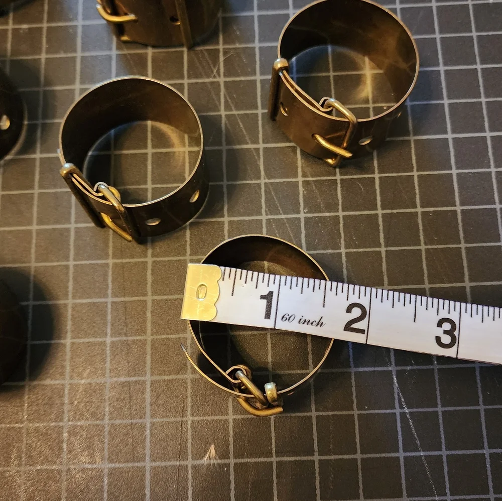 Gold Tone Napkin Rings